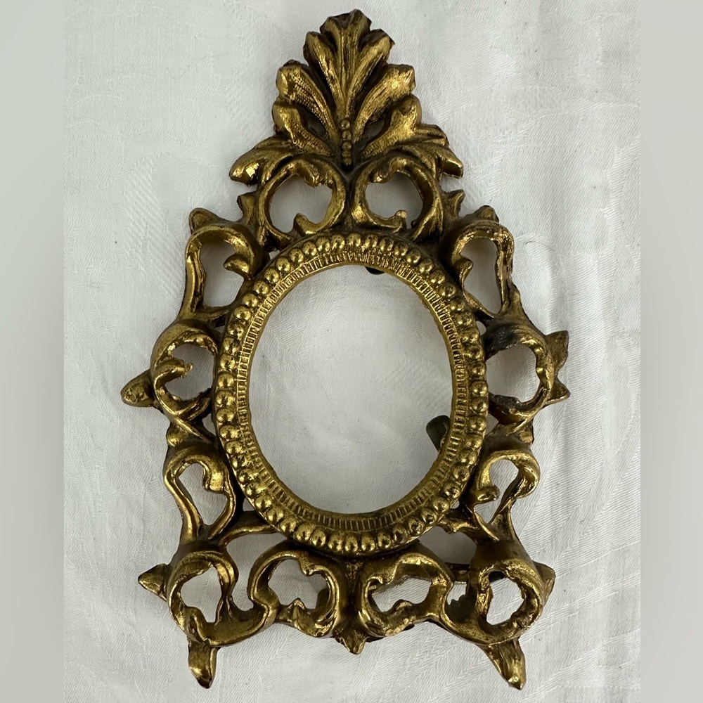 Antique Brass Picture Frame - Heavy - No Glass